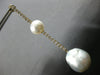 EXTRA LARGE 1.7CT DIAMOND & AAA SOUTH SEA PEARL 18K YELLOW GOLD HANGING EARRINGS