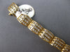 ESTATE WIDE 3.02CT DIAMOND 14KT YELLOW GOLD 3D MULTI ROW CHANNEL TENNIS BRACELET