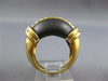 ESTATE .30CT DIAMOND & AAA RUBY & BLACK ONYX 18K YELLOW GOLD 3D ITALIAN FUN RING