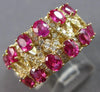 LARGE 3.62CT DIAMOND & AAA RUBY 14KT YELLOW GOLD CRISS CROSS INFINITY LOVE RING