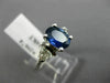 2.0CT TRILLION DIAMOND & AAA SAPPHIRE 14KT WHITE GOLD OVAL ENGAGEMENT RING 20674