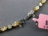 LARGE 27.42CT MULTI COLOR DIAMOND 18KT TRI COLOR GOLD MULTI LEAF TENNIS NECKLACE