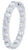 ESTATE 10.0CT DIAMOND 18KT WHITE GOLD 3D ROUND INSIDE OUT HOOP HANGING EARRINGS