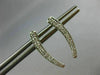 ESTATE .22CT DIAMOND 14KT WHITE GOLD 3D CLASSIC JOURNEY HANGING STUD EARRINGS