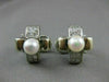 ANTIQUE DIAMOND & AAA SOUTH SEA PEARL 14KT WHITE GOLD CLIP ON EARRINGS #2666