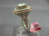 GIA LARGE 2.69CT MULTI COLOR DIAMOND 18KT WHITE & ROSE 3D SQUARE ENGAGEMENT RING