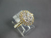 ESTATE LARGE 1.02CT DIAMOND 18KT YELLOW GOLD 3D CLUSTER HALO CLASSIC LOVE RING