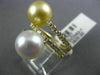 .60CT DIAMOND & AAA SOUTH SEA GOLDEN PEARL 18KT YELLOW GOLD 3D CRISS CROSS RING