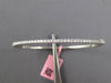 .85CT DIAMOND 14KT WHITE GOLD 3D CLASSIC ROUND SEMI ETERNITY 2MM BANGLE BRACELET