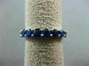ESTATE 3.8CT AAA ROUND SAPPHIRE 14K WHITE GOLD ETERNITY WEDDING ANNIVERSARY RING
