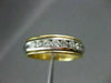 ESTATE WIDE .45CT DIAMOND 14K Y&W GOLD CHANEL SET ANNIVERSARY WEDDING RING #1285