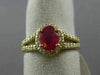 ESTATE 1.55CT DIAMOND & AAA RUBY 14KT YELLOW GOLD 3D FILIGREE ENGAGEMENT RING