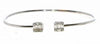 .45CT DIAMOND 18KT WHITE GOLD 3D ROUND & BAGUETTE INVISIBLE LOVE BANGLE BRACELET