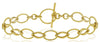 ESTATE 14KT YELLOW GOLD 3D CLASSIC OVAL LINK FLEXIBLE TOGGLE FUN LOVE BRACELET