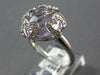 LARGE 7.89CT DIAMOND & AAA AMETHYST 14KT WHITE GOLD 3D MULTI HEART LOVE FUN RING