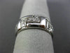 ESTATE WIDE .40CT DIAMOND 14KT WHITE GOLD 3D ZIG ZAG ETERNITY ANNIVERSARY RING