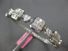 LARGE 3.53CT DIAMOND 18KT WHITE GOLD 3D MULTI SHAPE SQUARE HEART BANGLE BRACELET