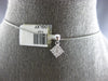 .25CT DIAMOND 14K WHITE GOLD ROUND INVISIBLE SQUARE GEOMETRICAL FLOATING PENDANT