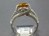 LARGE 2.52CT DIAMOND & AAA CITRINE 14KT WHITE GOLD OVAL & ROUND ENGAGEMENT RING
