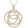 EXTRA LARGE 1.94CT DIAMOND 18KT YELLOW GOLD MULTI CIRCULAR FUN FLOATING PENDANT