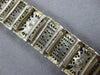 LARGE ART DECO 1.82CT DIAMOND & AAA SAPPHIRE PLATINUM & 14KT WHITE GOLD BRACELET