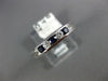 .35CT DIAMOND & AAA SAPPHIRE 14K WHITE GOLD 5 STONE CHANNEL ANNIVERSARY RING 123