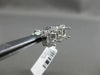 ESTATE .57CT DIAMOND 18KT WHITE GOLD 3D SQUARE FILIGREE HALO EARRING JACKETS 5mm