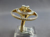 ESTATE EXTRA LARGE .95CT DIAMOND 14KT YELLOW GOLD FLOWER MULTI CIRCULAR FUN RING