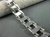 ESTATE LONG WIDE 14K WHITE GOLD HANDCRAFTED DOUBLE DESIGN ITALIAN BRACELET 22775