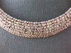 GIA EXTRA LARGE 55.46CT PINK DIAMOND 18K YELLOW GOLD 3D ETERNITY TENNIS NECKLACE