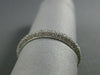 ESTATE WIDE .44CT DIAMOND 18K WHITE GOLD 3 ROW 3D CLASSIC ETERNITY MILGRAIN RING