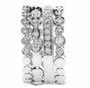 LARGE 1.04CT DIAMOND 18KT WHITE GOLD 3D SEMI ETERNITY STACKABLE ANNIVERSARY RING