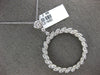 LARGE 2.88CT DIAMOND 14KT WHITE GOLD 3D MULTI LEAF FLOWER CIRCLE OF LIFE PENDANT