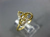 ESTATE .13CT DIAMOND 18KT YELLOW GOLD 3D LOVE KNOT FLOWER STAR FUN RING