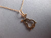 ESTATE SMALL .07CT DIAMOND 14KT ROSE GOLD 3D HAPPY SNOWMAN FLOATING PENDANT