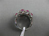 ANTIQUE LARGE 1.96CT DIAMOND & RUBY 18KT WHITE & YELLOW GOLD 3D ETOILE FUN RING