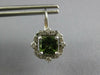 3.31CT DIAMOND & AAA GARNET 14KT WHITE GOLD 3D SQUARE FLOWER HANGING EARRINGS