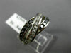 ESTATE WIDE .64CT BLACK & WHITE DIAMONDS 14KT WHITE GOLD INFINITY LOVE RING #860