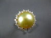 EXTRA LARGE .98CT DIAMOND & AAA GOLDEN SOUTH SEA PEARL 18KT YELLOW GOLD 3D RING