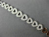ANTIQUE .90CT ROUND CUT DIAMOND 14K WHITE GOLD OPEN HEART LOVE BRACELET #19204