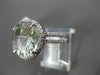 ESTATE LARGE 4.95CT DIAMOND & AAA GREEN AMETHYST 14K WHITE GOLD DOUBLE BAND RING