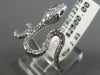 ESTATE LARGE .41CT DIAMOND & AAA RUBY 18KT WHITE GOLD 3D SNAKE SWIRL FUN RING