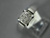 ESTATE .25CT DIAMOND 14KT WHITE GOLD PRINCESS INVISIBLE SQUARE ENGANGEMENT RING