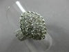 ESTATE LARGE 1.50CT DIAMOND 14KT WHITE GOLD 3D FILIGREE MARQUISE CLUSTER RING FG