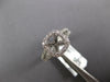 LARGE .75CT DIAMOND 18K WHITE GOLD ROUND HALO 4 PRONG SEMI MOUNT ENGAGEMENT RING