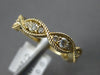 ESTATE .43CT DIAMOND 14KT YELLOW GOLD 3D ROUND CLASSIC INFINITY LOVE RING