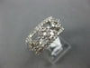 ESTATE WIDE .84CT DIAMOND 18KT WHITE GOLD 3D CLASSIC SIDEWAYS SQUARE FUN RING