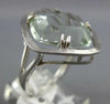 ESTATE LARGE 11.92CT AAA GREEN AMETHYST 14KT WHITE GOLD 3D HANDCRAFTED FUN RING