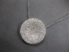 ESTATE LARGE 2.17CT DIAMOND 14KT WHITE GOLD CLASSIC ROUND PAVE FUN LOVE NECKLACE
