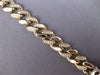 LARGE .36CT DIAMOND & AAA SAPPHIRE & BLACK ENAMEL 14K YELLOW GOLD CUBAN BRACELET